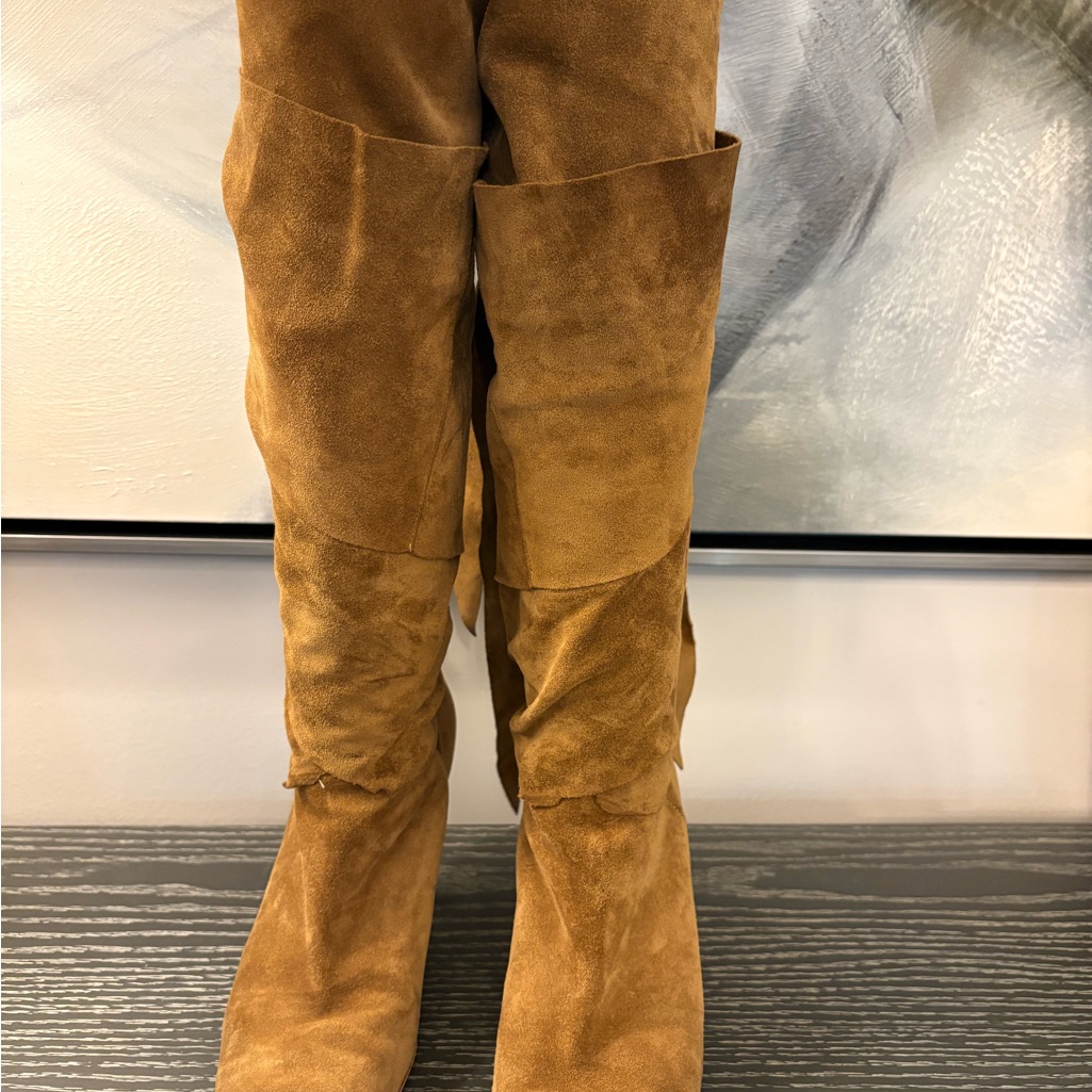 Sigerson Morrison Suede Tan Knee-High Boots